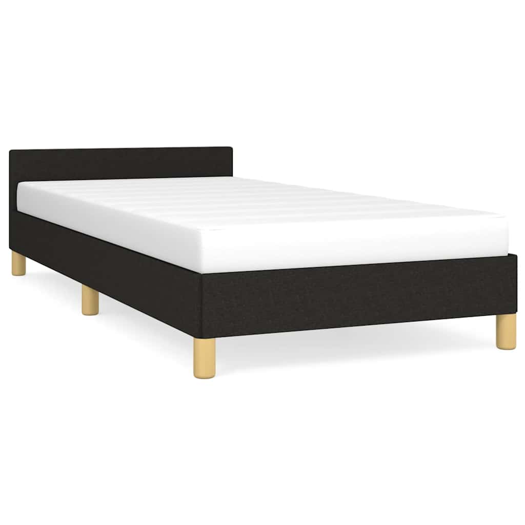 Bed Frame without Mattress Black 90x190cm Single Fabric