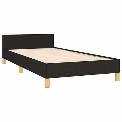 Bed Frame without Mattress Black 90x190cm Single Fabric