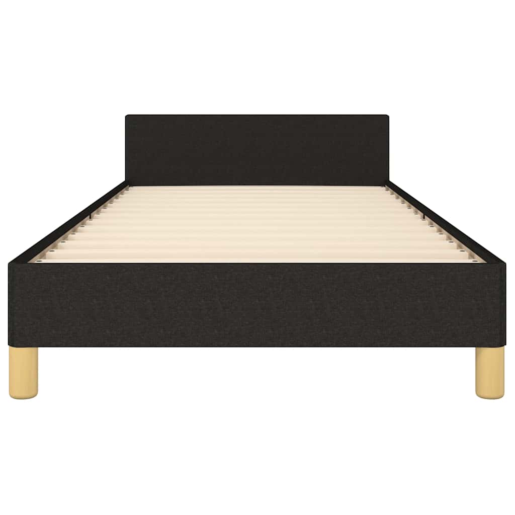 Bed Frame without Mattress Black 90x190cm Single Fabric