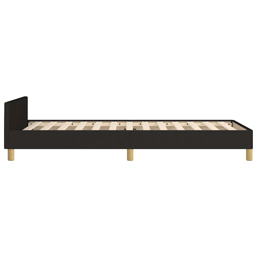 Bed Frame without Mattress Black 90x190cm Single Fabric