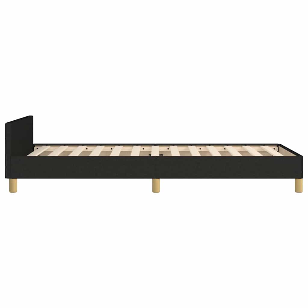 Bed Frame without Mattress Black 90x190cm Single Fabric