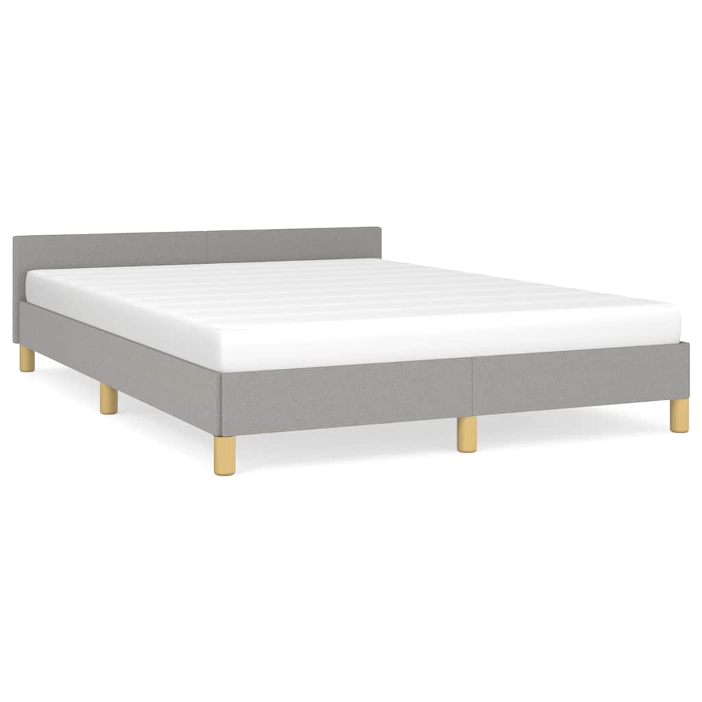 Bed Frame without Mattress Light Grey 180x200cm Super King Fabric