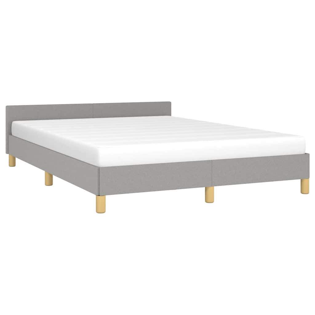 Bed Frame without Mattress Light Grey 180x200cm Super King Fabric