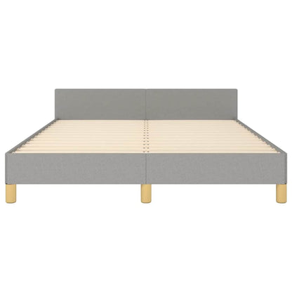 Bed Frame without Mattress Light Grey 180x200cm Super King Fabric