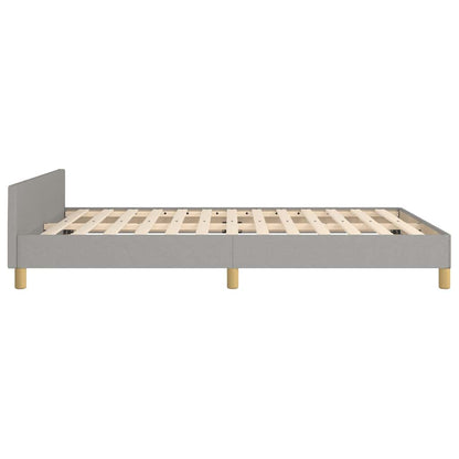 Bed Frame without Mattress Light Grey 180x200cm Super King Fabric