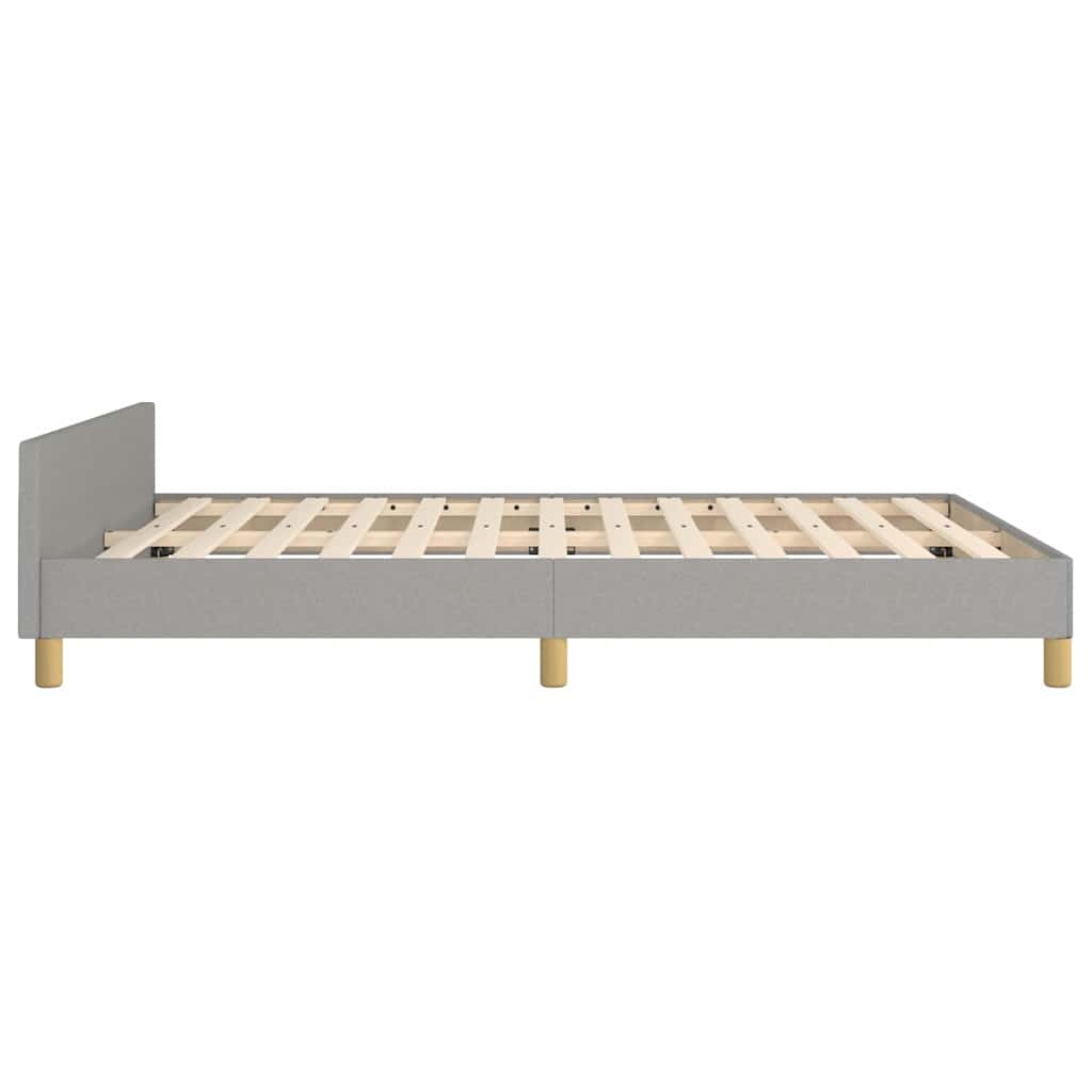 Bed Frame without Mattress Light Grey 180x200 cm Fabric