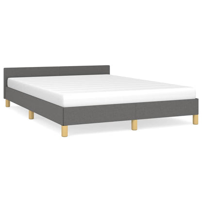 Bed Frame without Mattress Dark Grey 180x200 cm Fabric