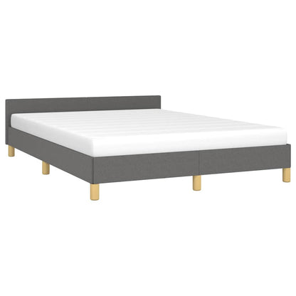 Bed Frame without Mattress Dark Grey 180x200cm Super King Fabric