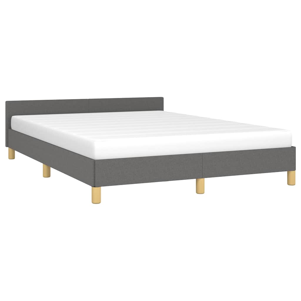 Bed Frame without Mattress Dark Grey 180x200 cm Fabric