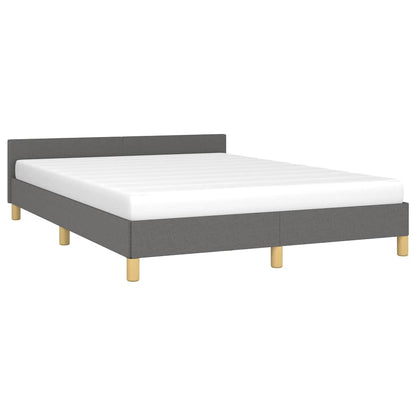 Bed Frame without Mattress Dark Grey 180x200 cm Fabric