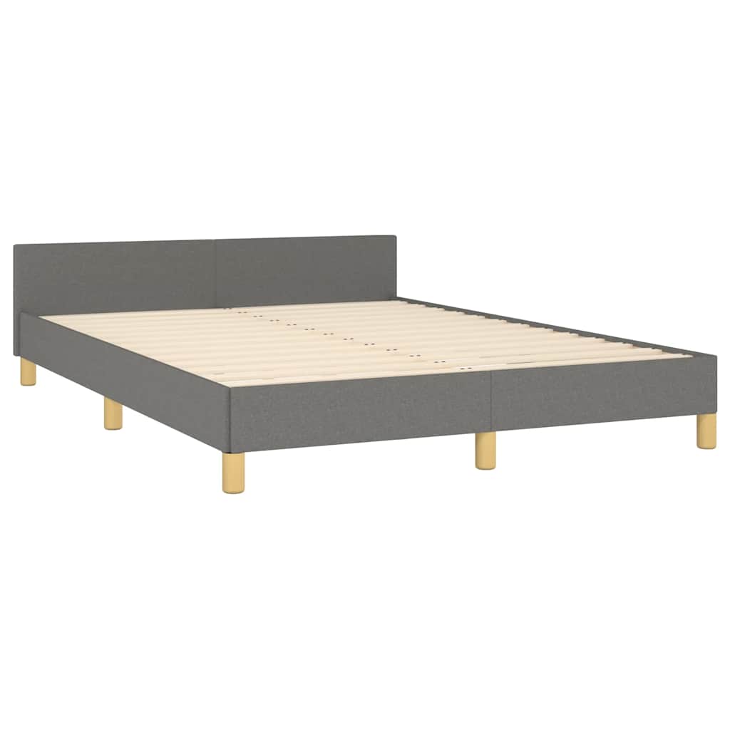 Bed Frame without Mattress Dark Grey 180x200cm Super King Fabric