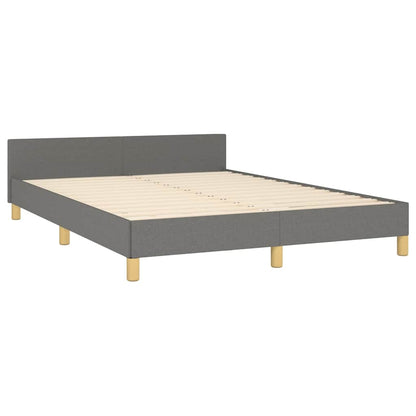 Bed Frame without Mattress Dark Grey 180x200cm Super King Fabric
