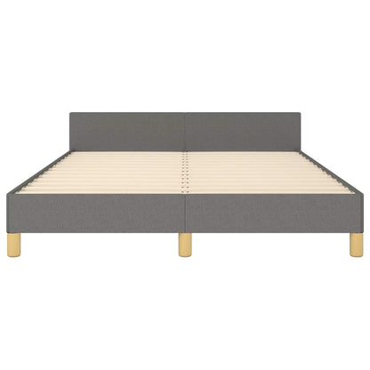 Bed Frame without Mattress Dark Grey 180x200cm Super King Fabric