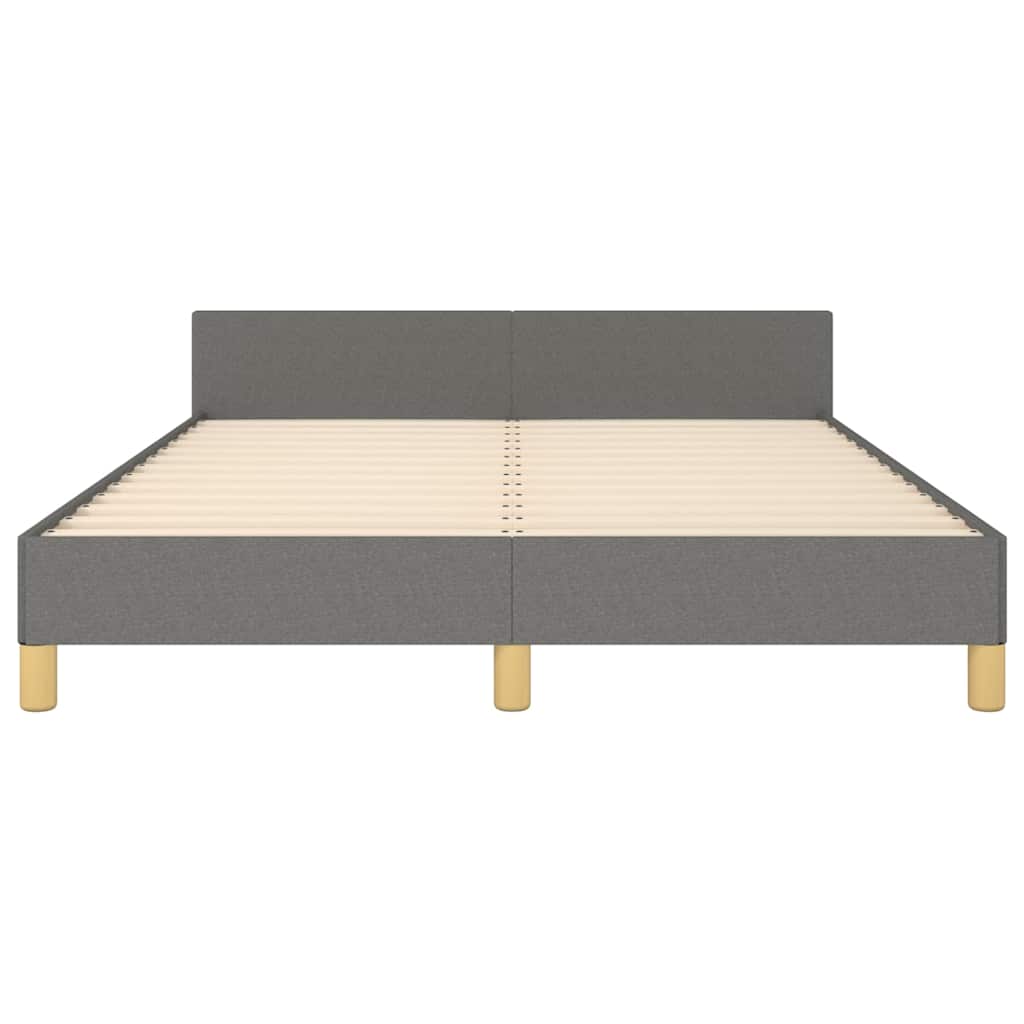 Bed Frame without Mattress Dark Grey 180x200 cm Fabric