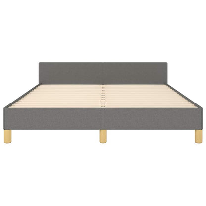 Bed Frame without Mattress Dark Grey 180x200 cm Fabric
