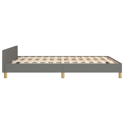 Bed Frame without Mattress Dark Grey 180x200cm Super King Fabric