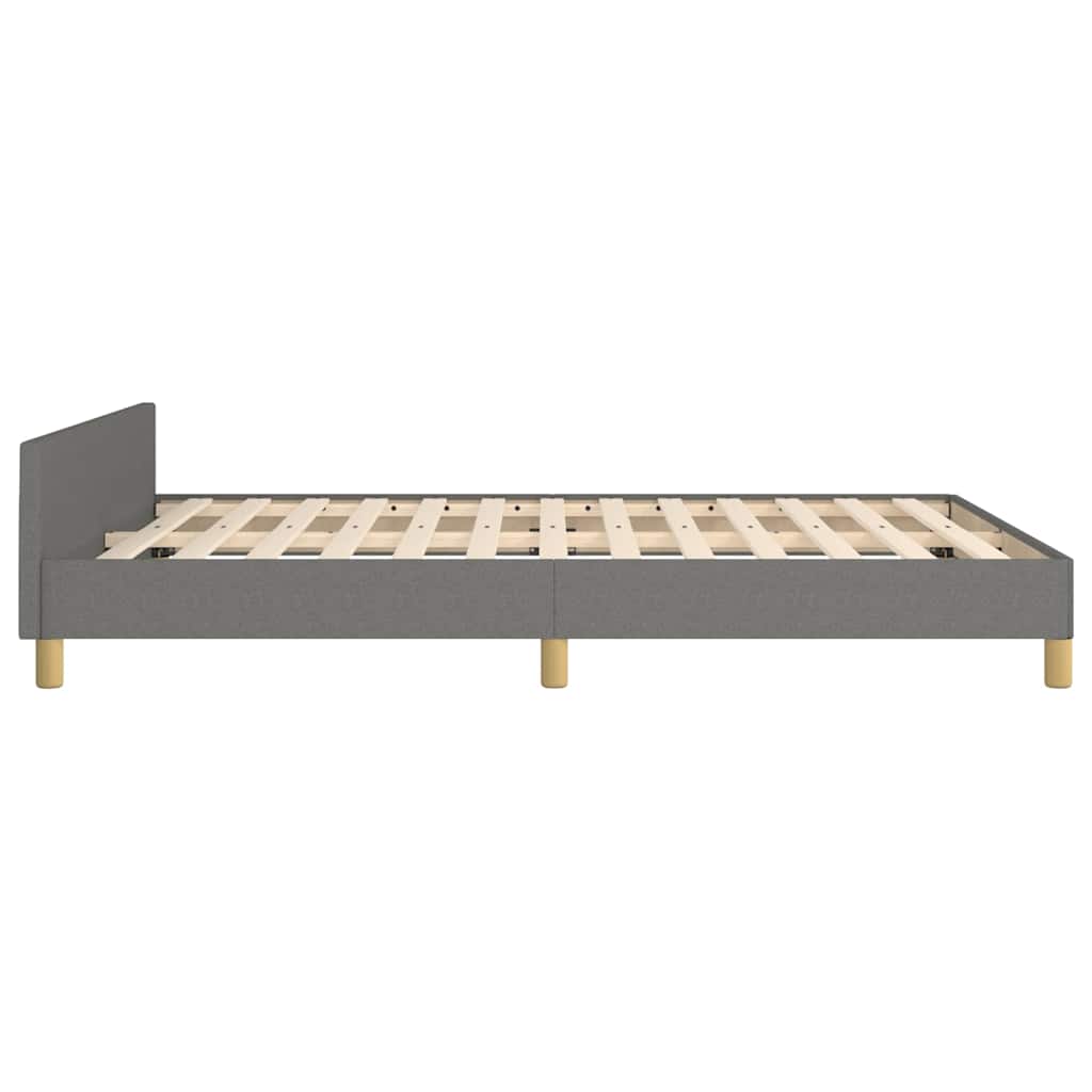 Bed Frame without Mattress Dark Grey 180x200 cm Fabric