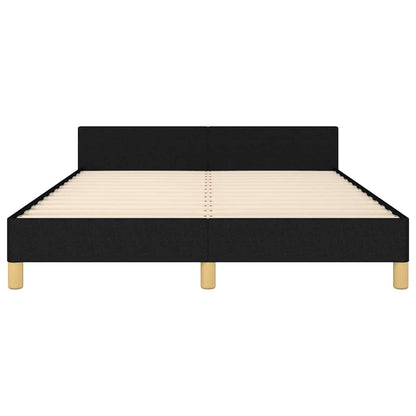 Bed Frame without Mattress Black 180x200cm Super King Fabric