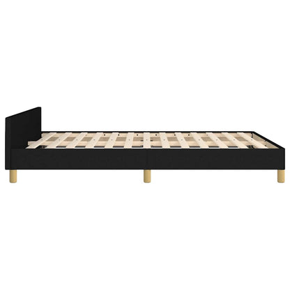 Bed Frame without Mattress Black 180x200cm Super King Fabric
