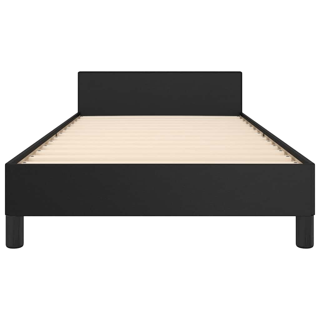 Bed Frame without Mattress Black 90x190cm Single Faux Leather