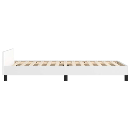 Bed Frame without Mattress White 90x190cm Single Faux Leather