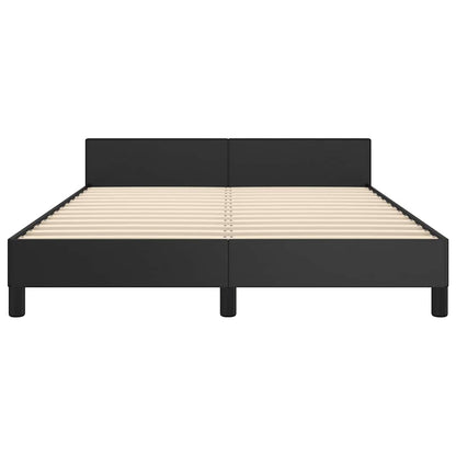 Bed Frame without Mattress Black 135x190cm Double Faux Leather