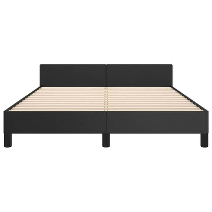 Bed Frame without Mattress Black 135x190cm Double Faux Leather