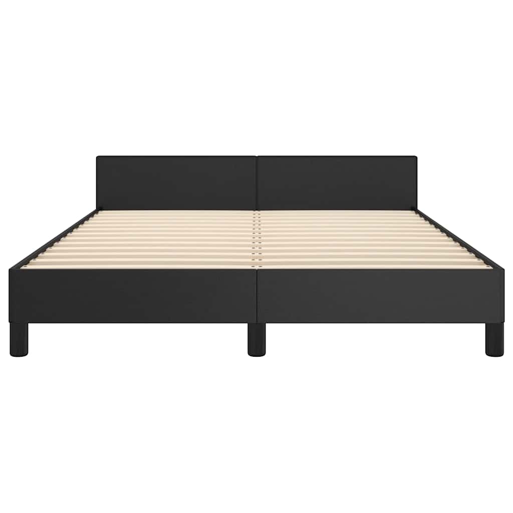 Bed Frame without Mattress Black 180x200cm Super King Faux Leather