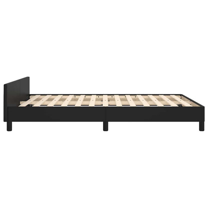 Bed Frame without Mattress Black 180x200cm Super King Faux Leather