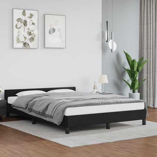 Bed Frame without Mattress Black 180x200cm Super King Faux Leather