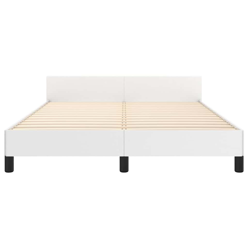 Bed Frame without Mattress White 180x200cm Faux Leather