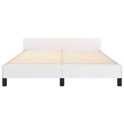 Bed Frame without Mattress White 180x200cm Faux Leather