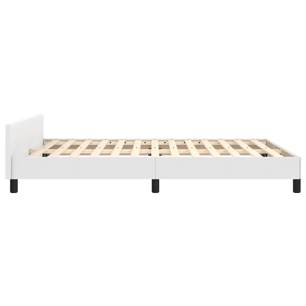 Bed Frame without Mattress White 180x200cm Faux Leather
