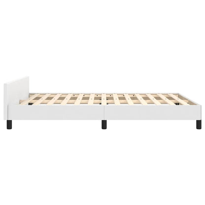 Bed Frame without Mattress White 180x200cm Faux Leather