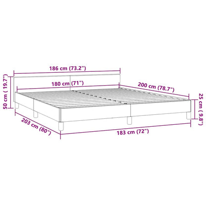 Bed Frame without Mattress White 180x200cm Faux Leather