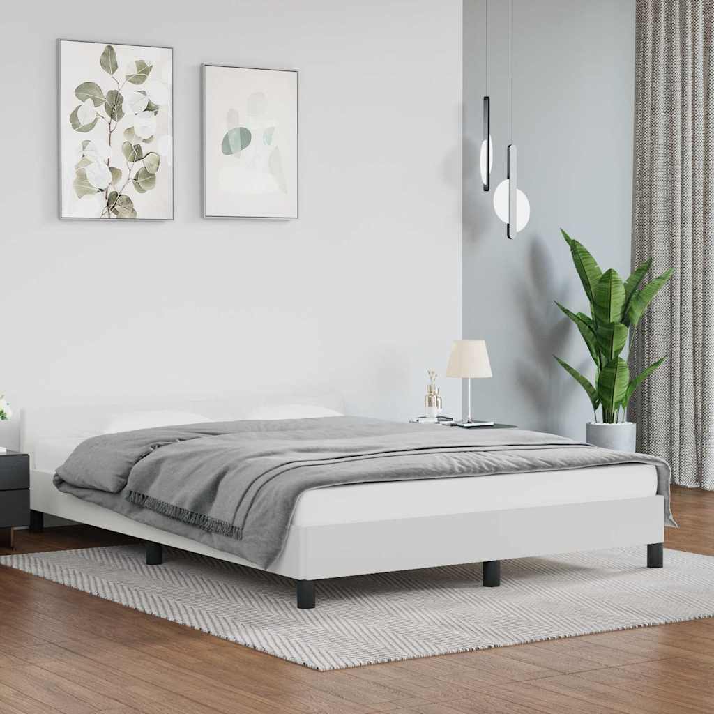 Bed Frame without Mattress White 180x200cm Faux Leather