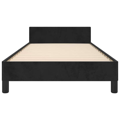 Bed Frame without Mattress Black 90x190cm Single Velvet