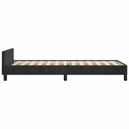 Bed Frame without Mattress Black 90x190cm Single Velvet