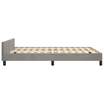 Bed Frame without Mattress Light Grey 135x190cm Double Velvet