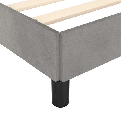 Bed Frame without Mattress Light Grey 135x190cm Double Velvet