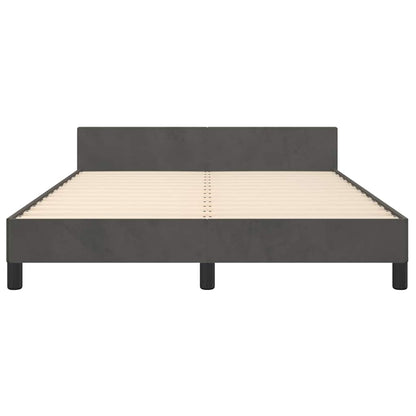 Bed Frame without Mattress Dark Grey 135x190cm Double Velvet