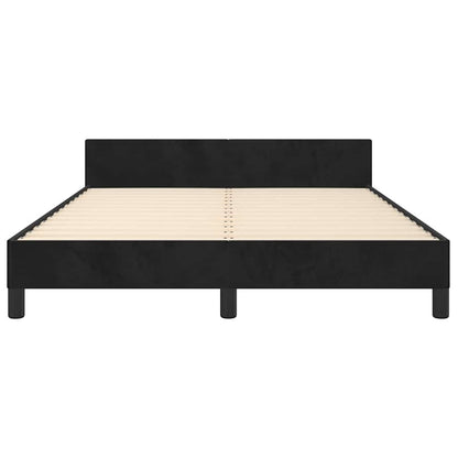 Bed Frame without Mattress Black 135x190cm Double Velvet