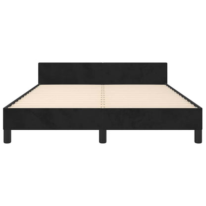 Bed Frame without Mattress Black 135x190cm Double Velvet