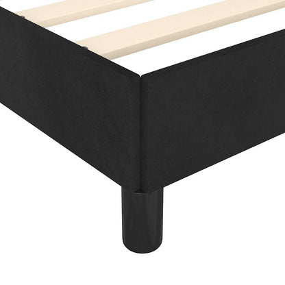 Bed Frame without Mattress Black 135x190cm Double Velvet
