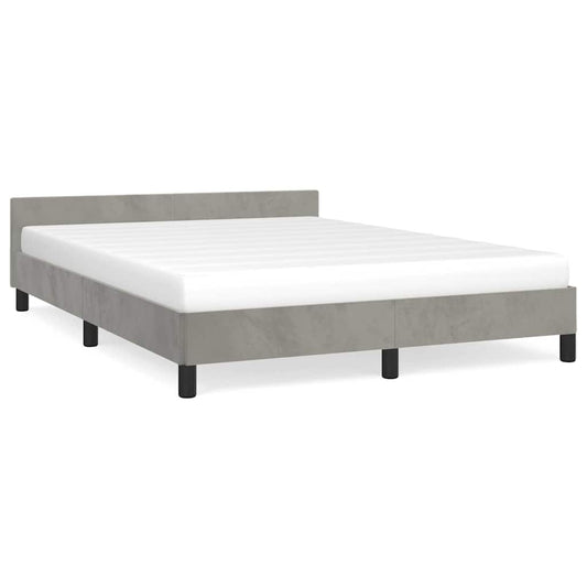Bed Frame without Mattress Light Grey 180x200 cm Velvet