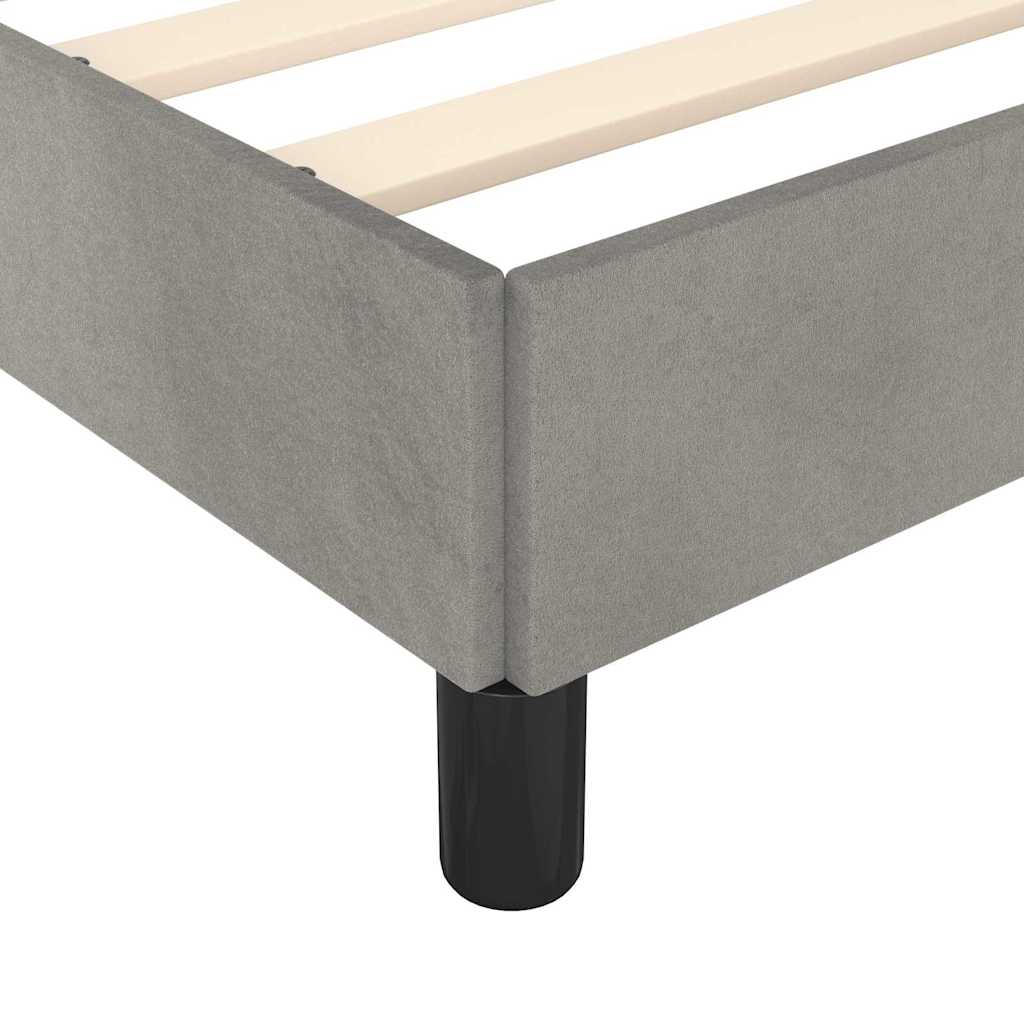 Bed Frame without Mattress Light Grey 180x200cm Super King Velvet