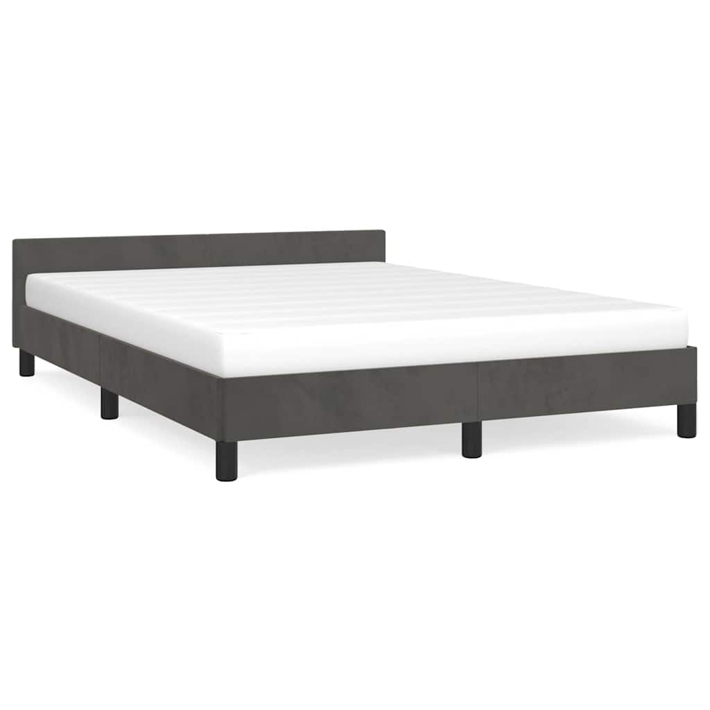 Bed Frame without Mattress Dark Grey 180x200 cm Velvet