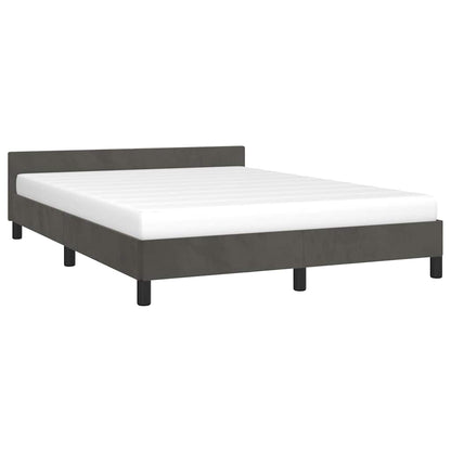 Bed Frame without Mattress Dark Grey 180x200cm Super King Velvet
