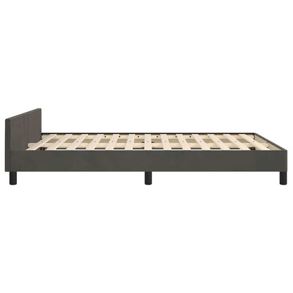 Bed Frame without Mattress Dark Grey 180x200cm Super King Velvet