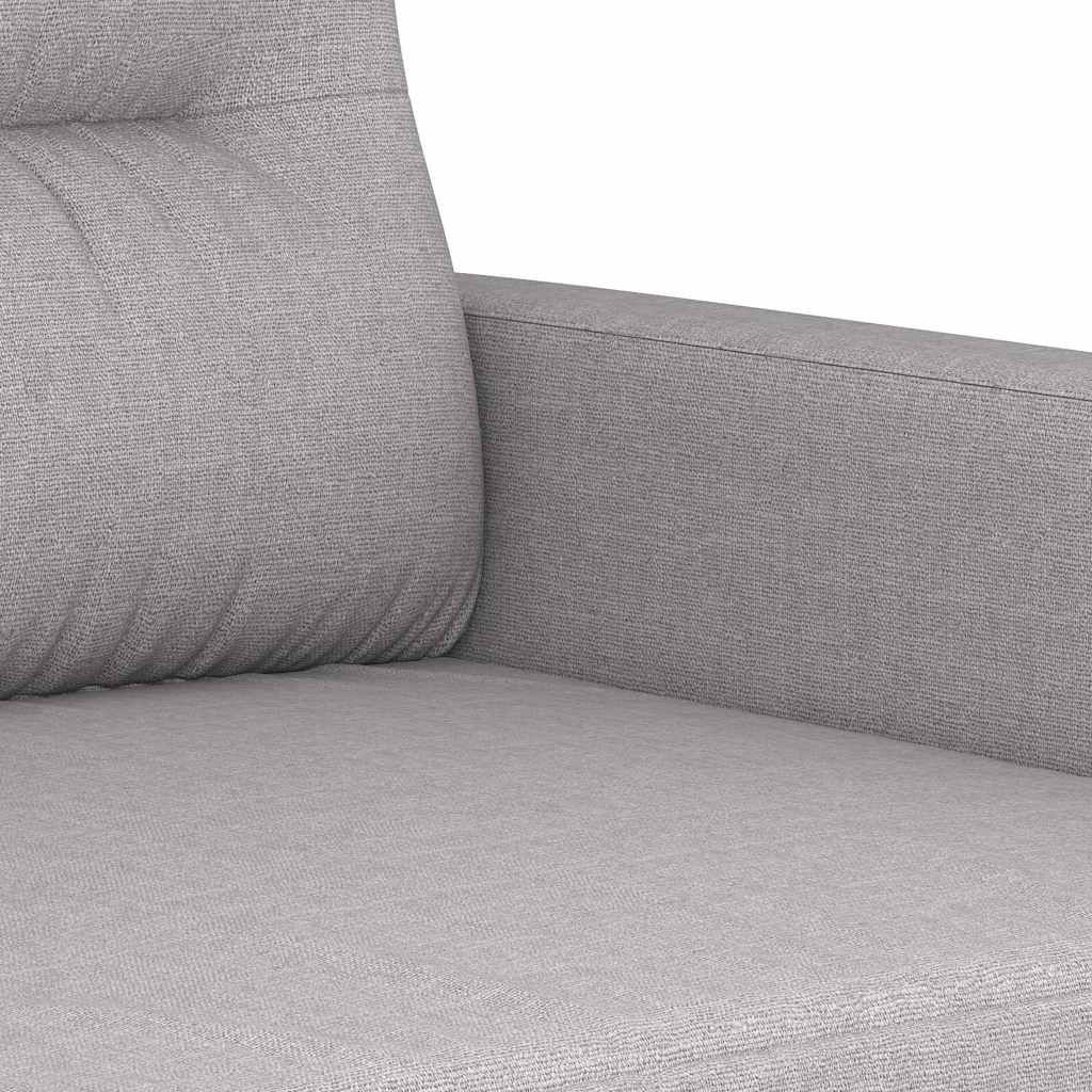 3-Seater Sofa Light Grey 180 cm Fabric